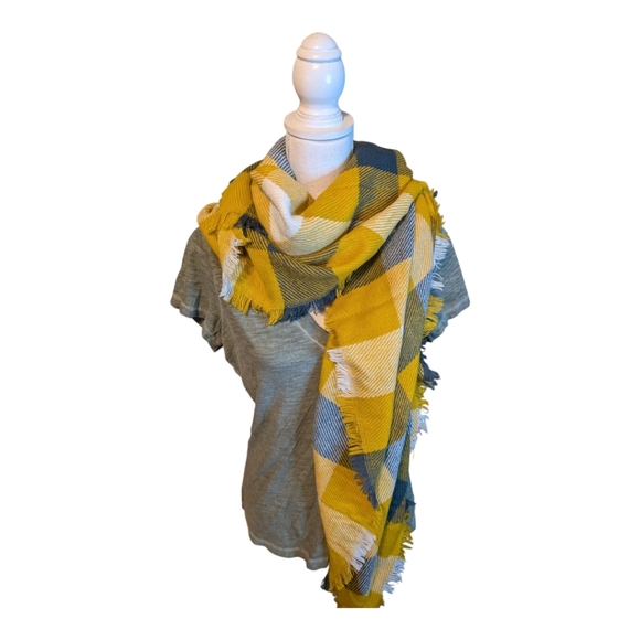 Green Bay Packers BLANKET Scarf Plaid - Picture 1 of 9